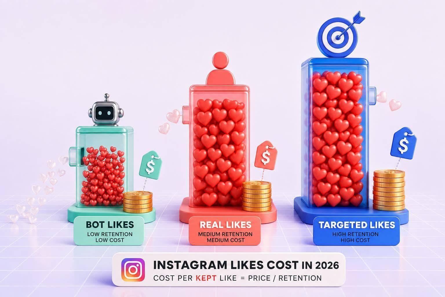 How Much Do Instagram Likes Cost in 2026? (Cheap vs Real Likes Compared)