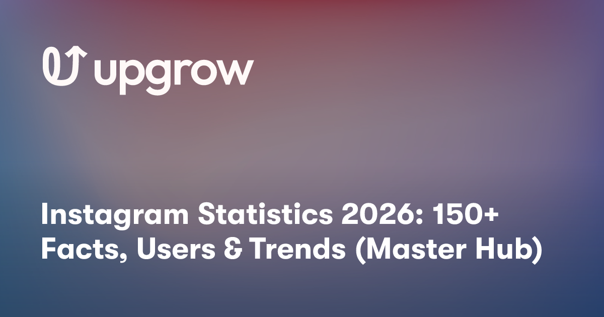 Instagram Statistics 2026: 150+ Facts, Users & Trends (Master Hub)