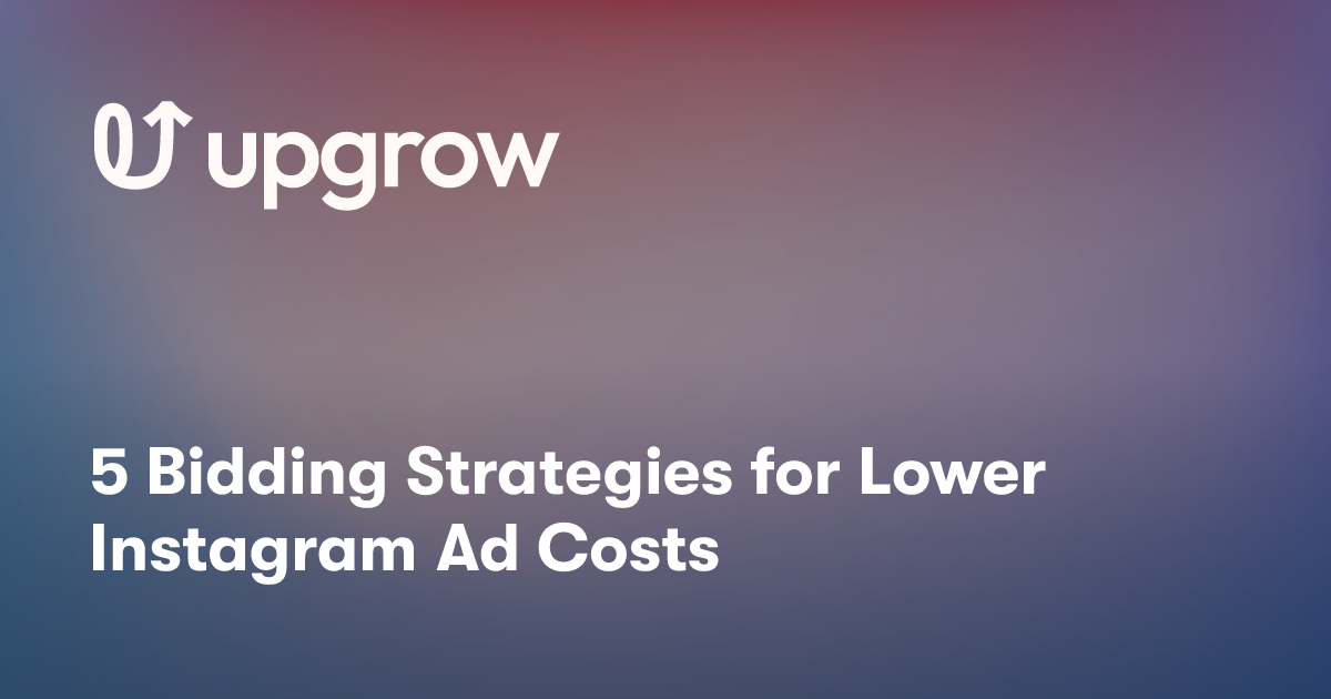 5 Bidding Strategies for Lower Instagram Ad Costs