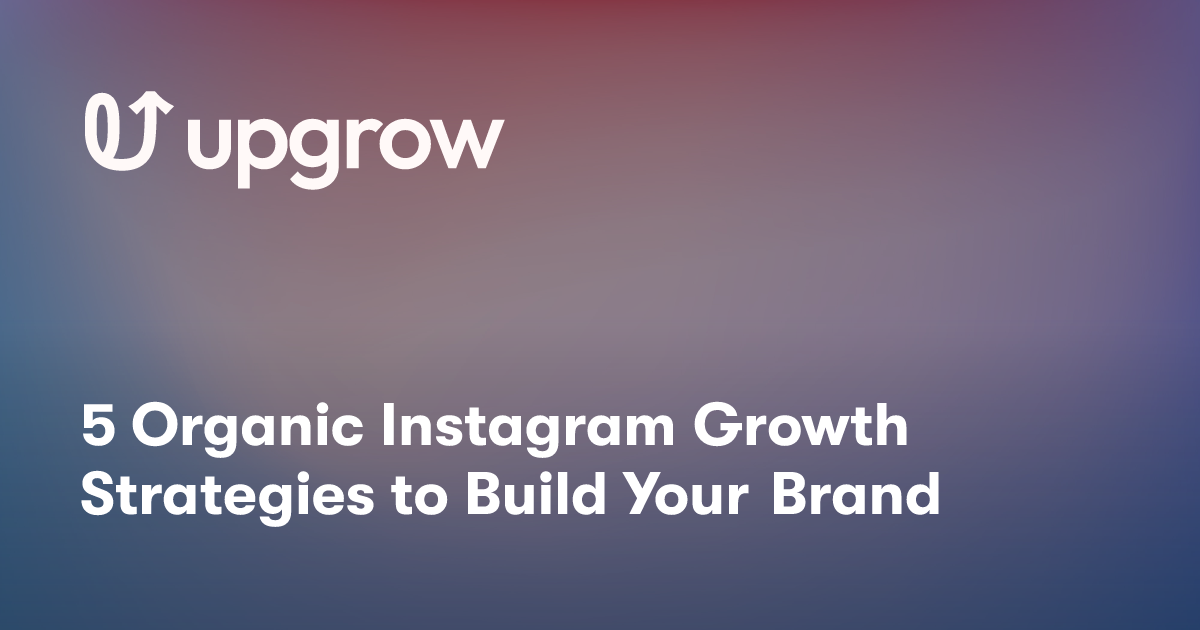 5 Organic Instagram Growth Strategies to Build Your Brand