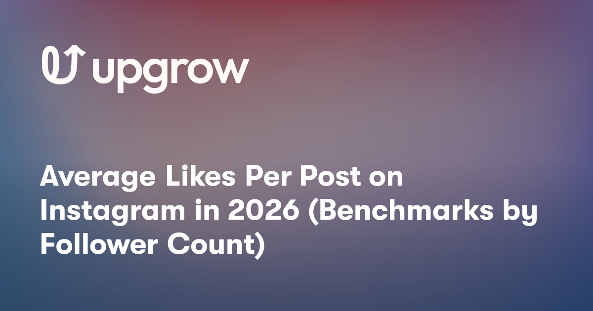 Average Likes Per Post on Instagram in 2026 (Benchmarks by Follower Count)