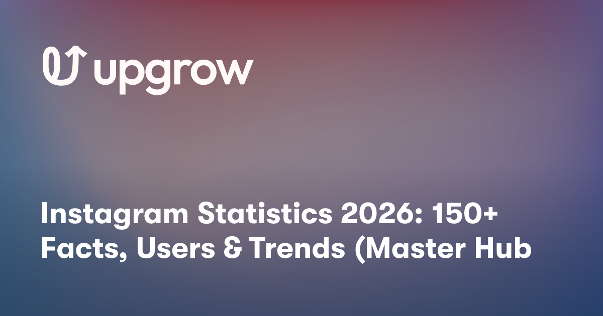Instagram Statistics 2026: 150+ Facts, Users & Trends (Master Hub)
